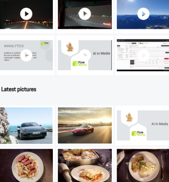 Visual previews of media assets are part of the Flow Works MAM software